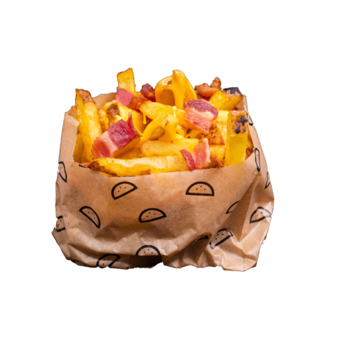 CHEDDAR FRIES & CRISPY ONIONS 